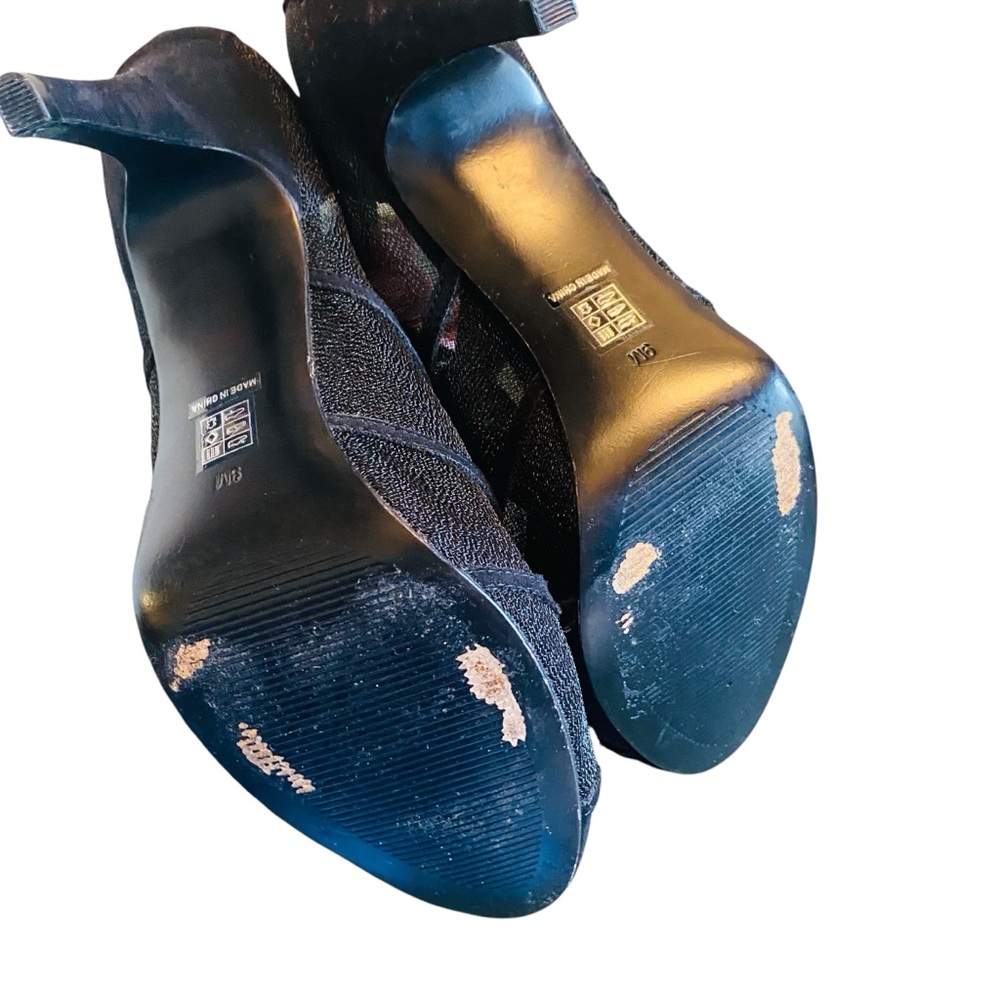 Marinelli Black Peep Toe Ankle Bootie Women’s 10 - Picture 7 of 10